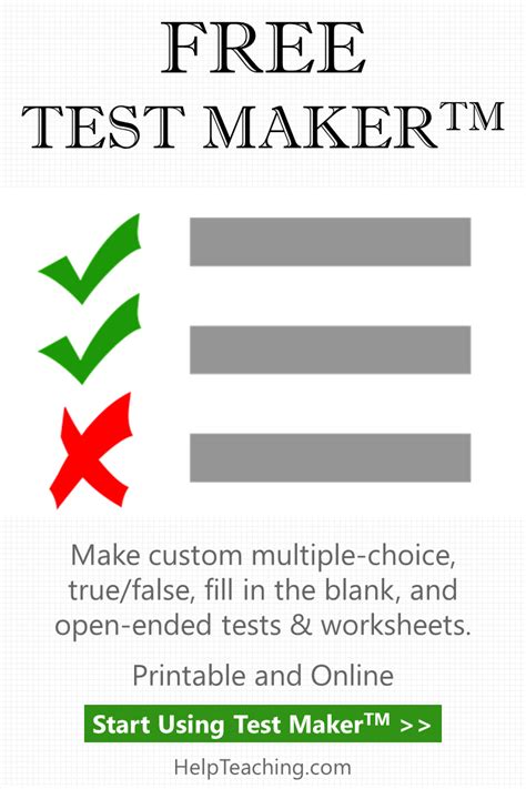 test maker easy learning home|create a test free printable.